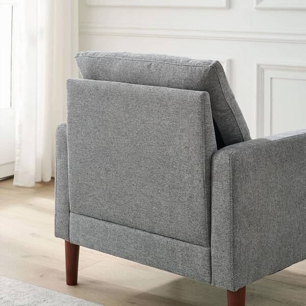 Gray Accent Arm Chair Lamb Fleece Fabric Sofa Modern Single Sofa with  Support Pillow Tool-Free Assembly XS-W1765106567 - The Home Depot