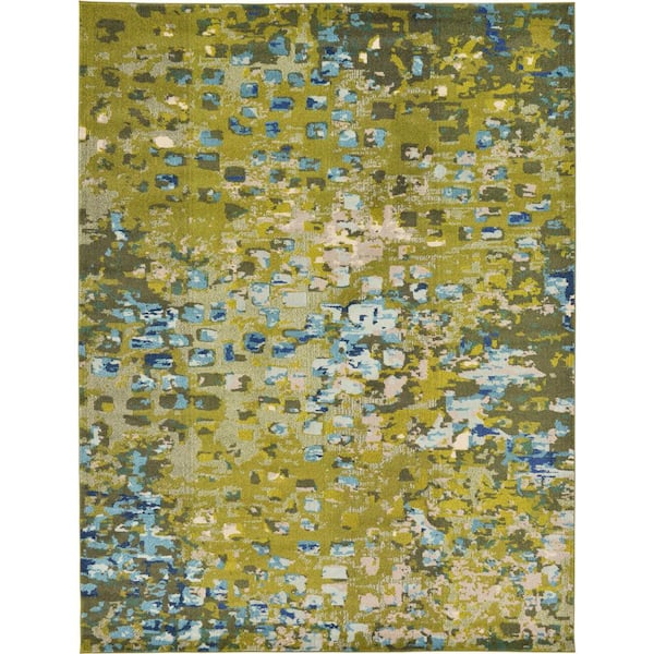 Unique Loom Jardin Ivy Green 9' 0 x 12' 0 Area Rug