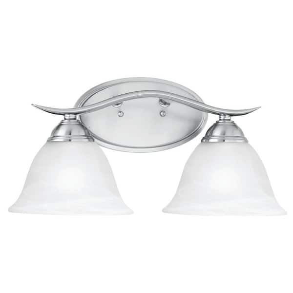 Thomas Lighting Prestige 2-Light Brushed Nickel Wall Vanity Light