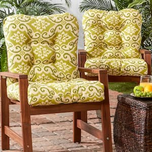 Shoreham Ikat 21 in. x 42 in. Outdoor Dining Chair Cushion (2-Pack)