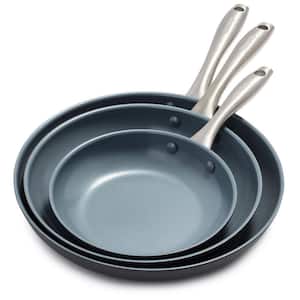 GreenPan Healthy Ceramic Nonstick Hudson Cookware Pots and Pans Set,  8-Piece, Brown/Black 
