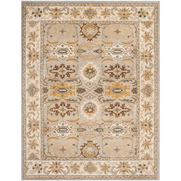 SAFAVIEH Heritage Light Grey/Grey 10 ft. x 14 ft. Border Area Rug