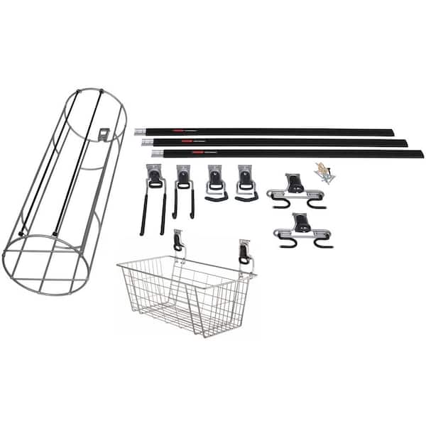 Rubbermaid FastTrack Rail Bench Blox Kit, Garage Organization System for  Tools, Cleaning Supplies, Space Saving