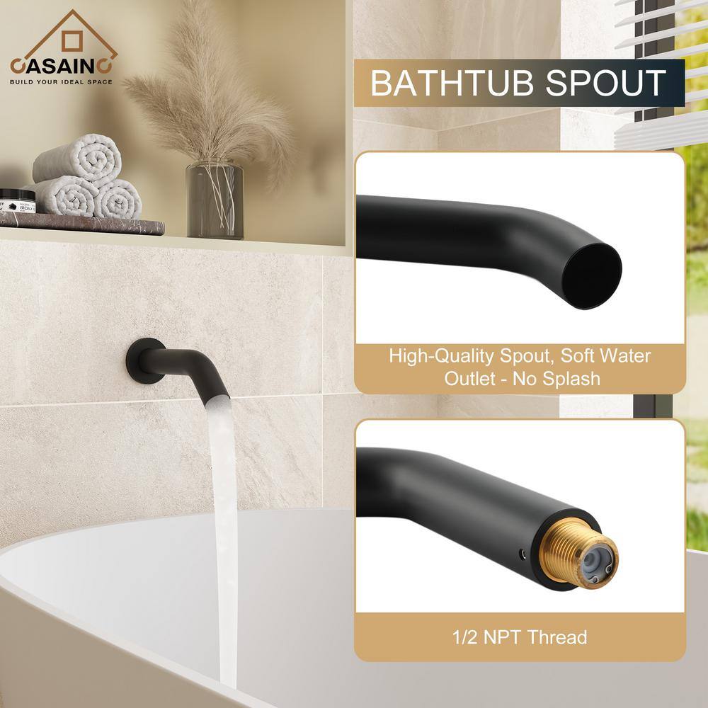 Matte Black Dual Head Rain and Mist Shower Faucet Set