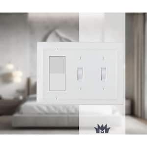 Architectural 3-Gang 2-Toggle/1-Decorator/Rocker Wall Plate (Classic White)