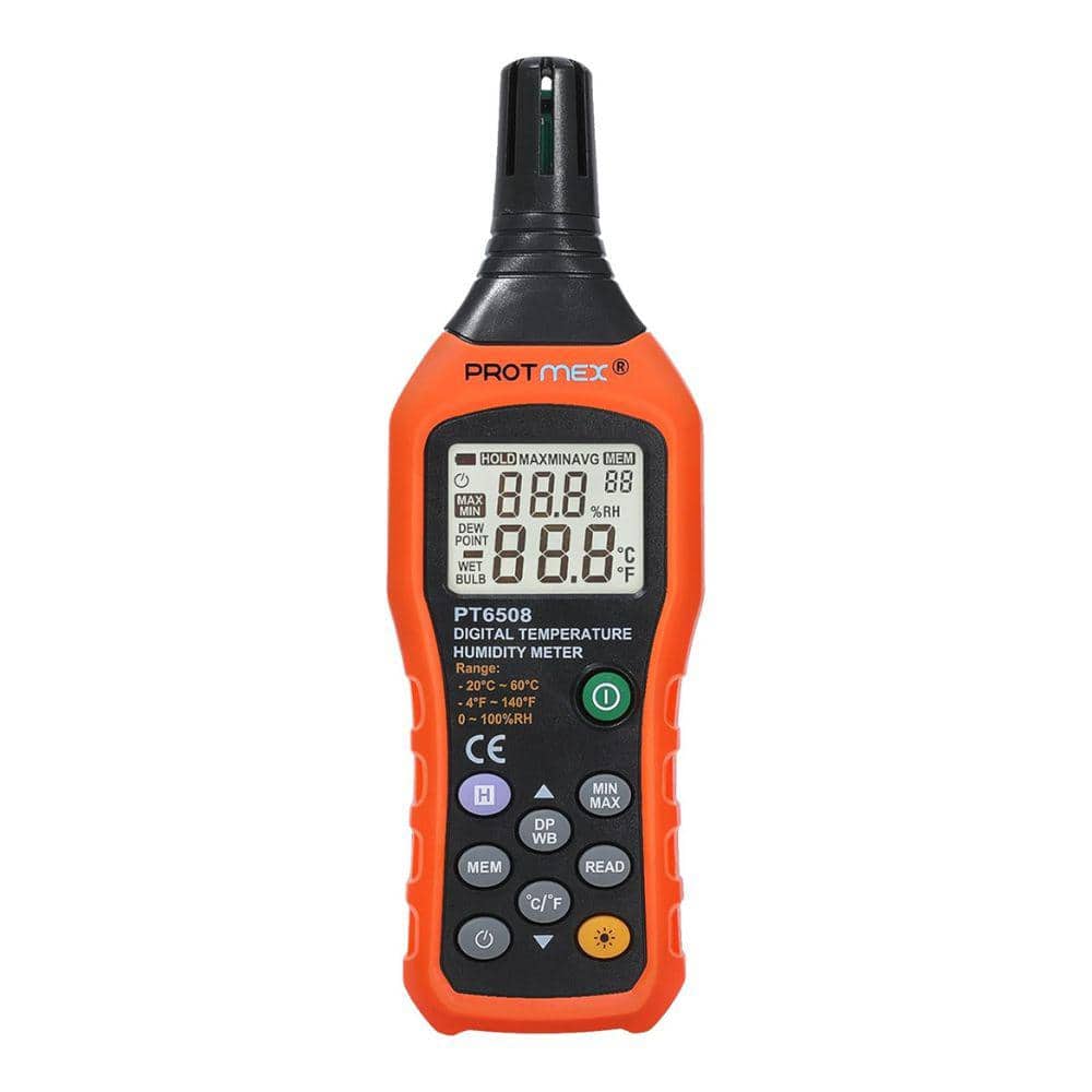 Temperature Humidity Meter Digital Thermometer Hygrometer Monitor with Ambient for Indoor and Outdoor Data Hold