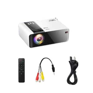 1280 x 720 Full HD LED Mini Projector with 3200 Lumens, Android 6.0 System and 3D Function for Home Entertainment, White