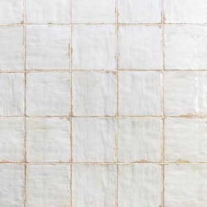 Angela Harris White 8 in. x 8 in. x 9mm Polished Ceramic Wall Tile (25 pieces / 10.76 sq. ft. / box)