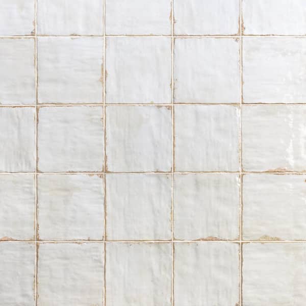 Ivy Hill Tile Angela Harris White 8 in. x 8 in. x 9mm Polished Ceramic Wall Tile (25 pieces / 10.76 sq. ft. / box)