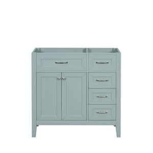 Byna 35 in. W x 17 in. D x 35 in. H Freestanding Bath Vanity Cabinet without Top in Green