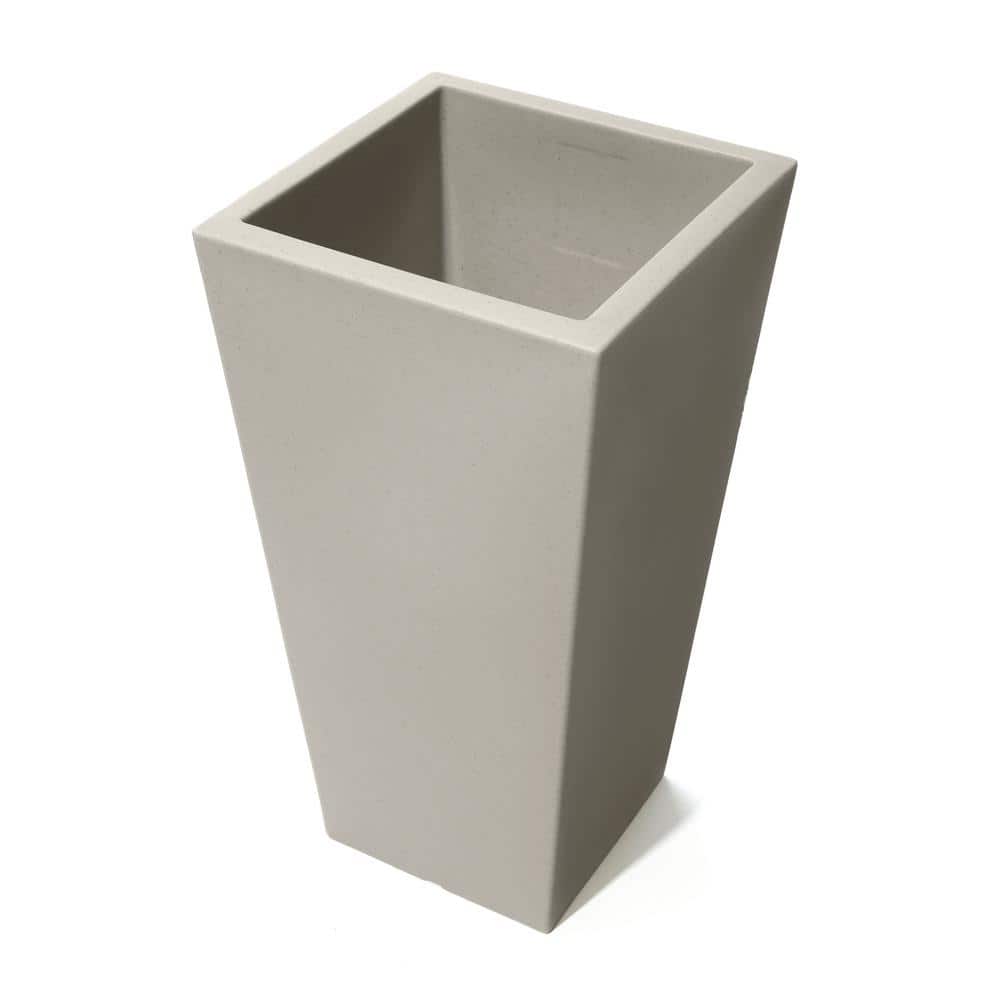 Tremont Tall Concrete Resin Self-Watering Planter