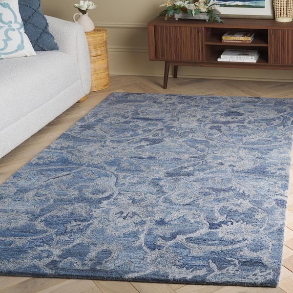 Anatolia Blue/Gray 8 ft. x 10 ft. Traditional Garden Area Rug