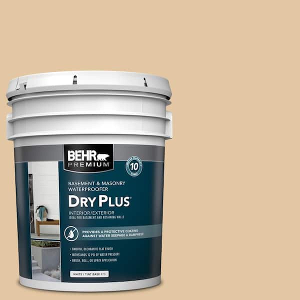 BEHR PREMIUM 5 gal. #DMW-11 Straw Flat Interior/Exterior Dry Plus Basement & Masonry Waterproofer