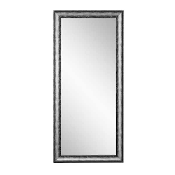 BrandtWorks Medium Silver/Black Industrial Modern Mirror (33 in. H X 67 in. W)