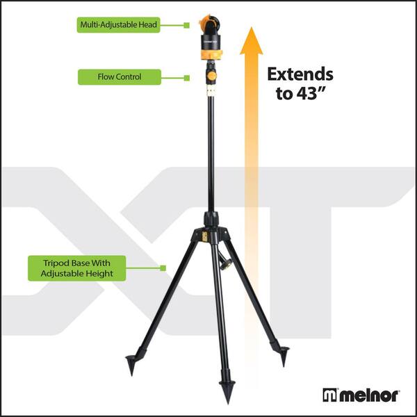 Yellow 3.6m Adjustable Telescoping Support Pole with Tripod for