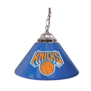 New York Knicks NBA 14 in. Single Shade Stainless Steel Hanging Lamp