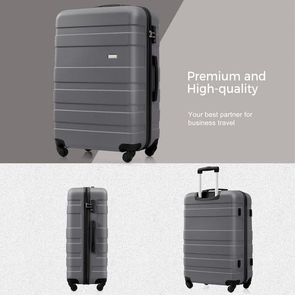 Merax Lightweight Durable 3 Bags 3-Piece Dark Gray ABS Hardshell