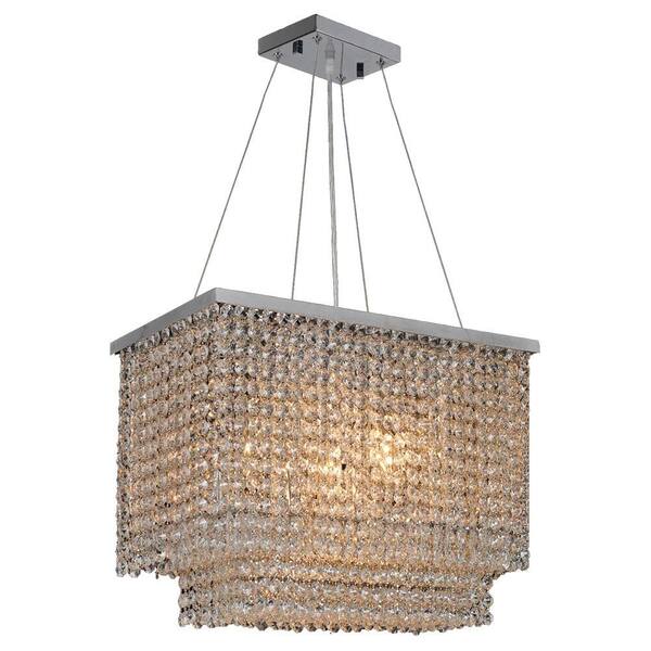 Worldwide Lighting Prism Collection 6-Light Chrome Chandelier