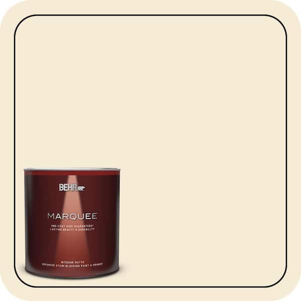 BEHR MARQUEE 1 qt. #ICC-10 Vanilla Cream Matte Interior Paint with
