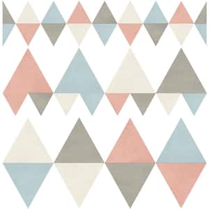 Trilogy Coral Geometric Paper Strippable Roll (Covers 56.4 sq. ft.)