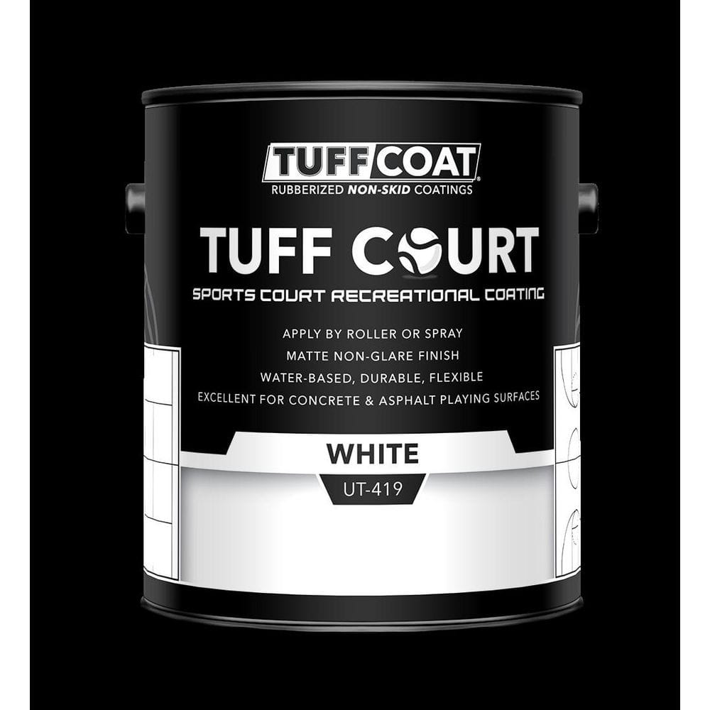 TUFF COAT Tuff Court UT-419 1-Gl White Non-Skid Durable Sport
