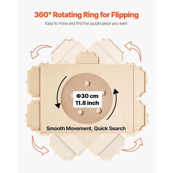 VEVOR 1000 Piece Puzzle Board with 6 Drawers and Cover 29 x 21.6