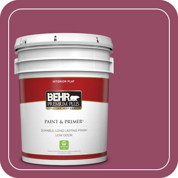 BEHR PREMIUM PLUS 5 gal. #P120-7 Glitterati Flat Low Odor Interior Paint & Primer