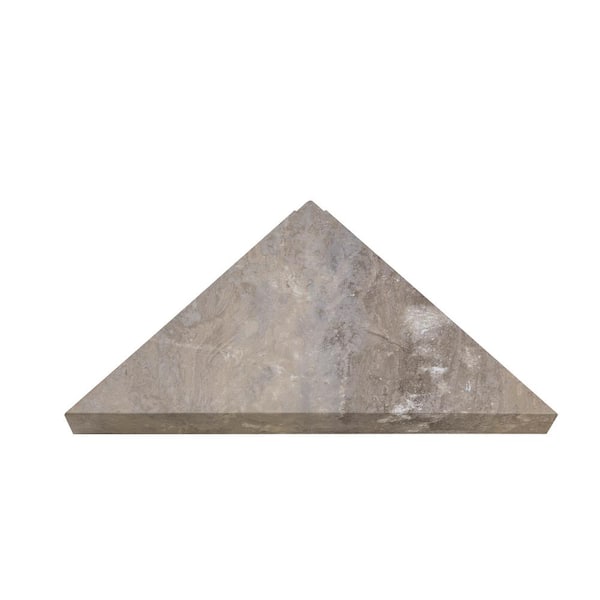 PALISADE 14.56 in. x 7.12 in. Vinyl Waterproof Corner Shower Shelf in Venetian Marble