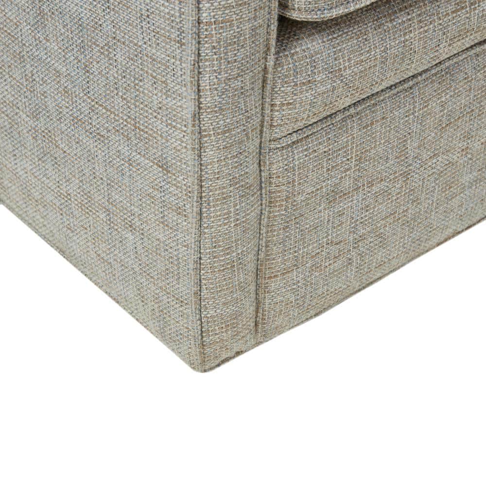 Grey Multi Swivel Accent Chair with Wood and Metal Base
