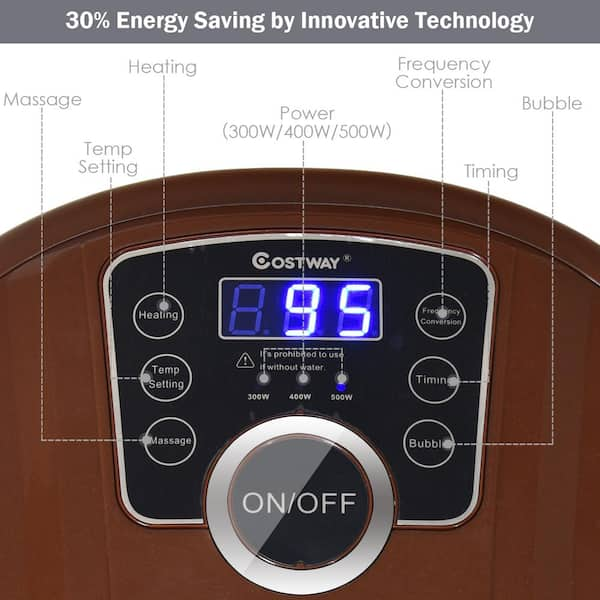 Maxkare Foot Spa Bath Massager 3-Speed Frequency Conversion Heat