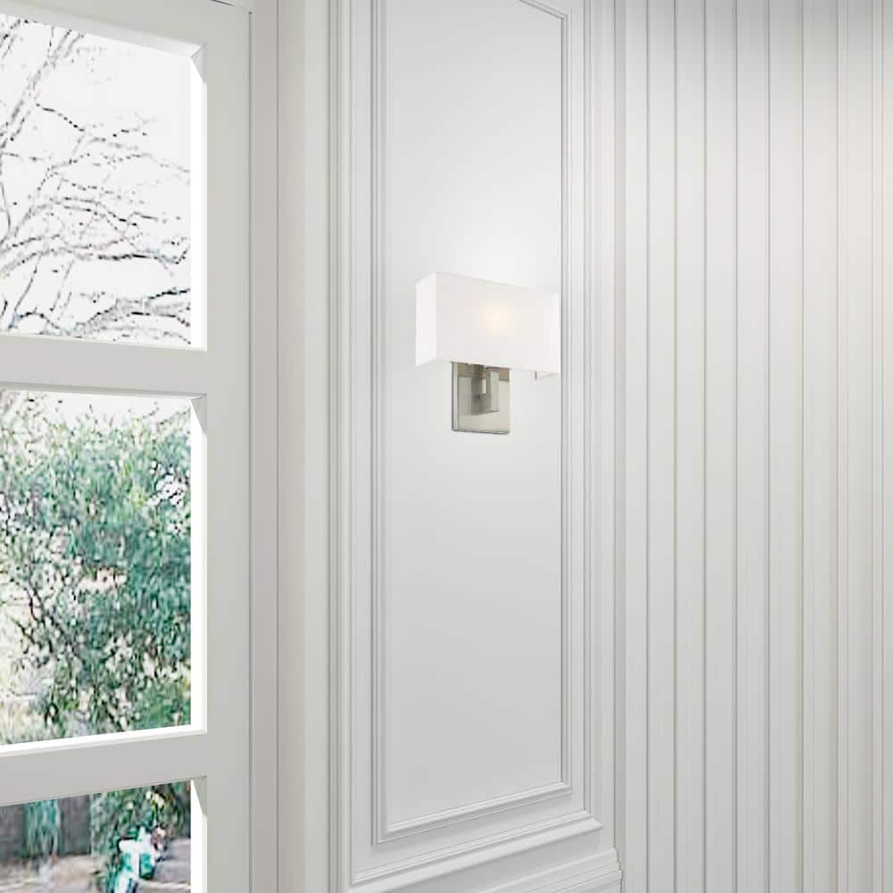 Brushed Nickel 1-Light Direct Wired Electric Sconce