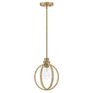 Fallon 1-Light Lacquered Brass Globe Pendant Light