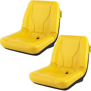 Universal Tractor Seat Industrial High Back PVC Mower Seat Replacement Steel Frame Compact Forklift Seat (2-Pieces)