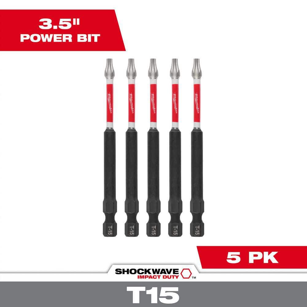 SHOCKWAVE Impact Duty 3-1/2 in. T15 Torx Alloy Steel Screw Driver Bit (5-Pack) price history on PriceWatchPro