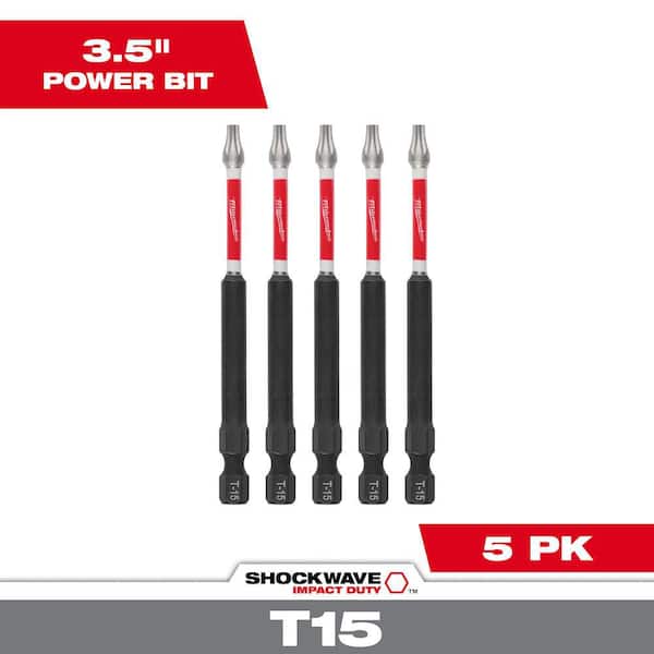 SHOCKWAVE Impact Duty 3-1/2 in. T15 Torx Alloy Steel Screw Driver Bit (5-Pack)