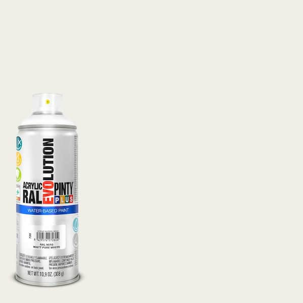 PINTY PLUS Evolution Acrylic 10.9 oz. Matt Pure White, Water Base Spray Paint