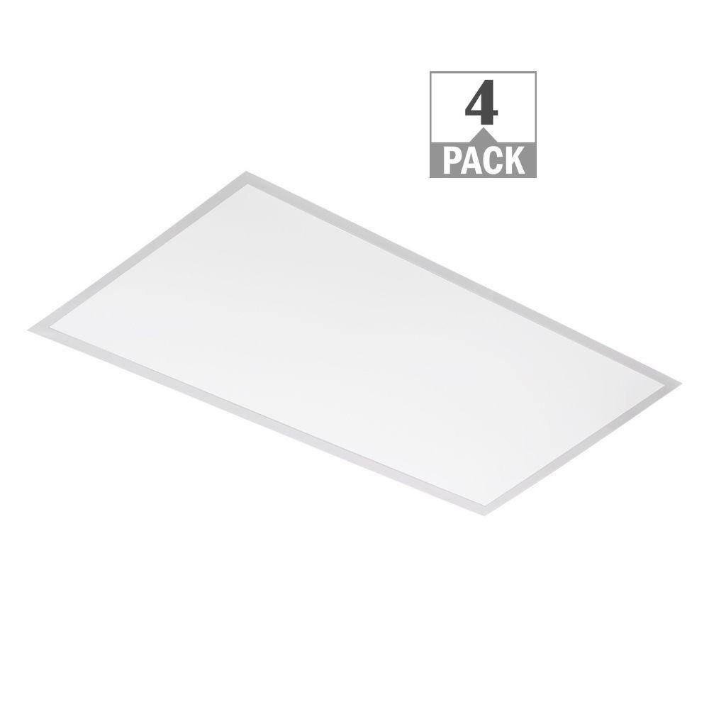 2 ft. x 4 ft. Selectable Lumens Wattage 3500K 4000K 5000K Integrated LED White Troffer Light 0-10V Dimming (4-Pack) price history on PriceWatchPro