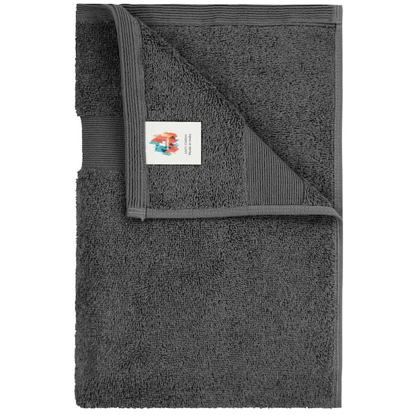 Rocklane 10-Piece Dark Grey Dobby Solid Cotton Bath Towel Set 5865T7K248 -  The Home Depot