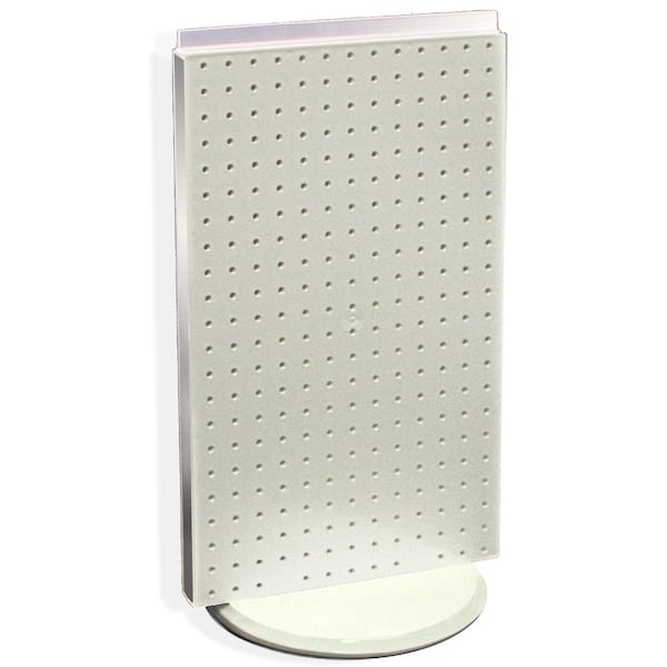 Azar Displays 22 in. H x 13.5 in. W Counter top Pegboard Display in White Styrene
