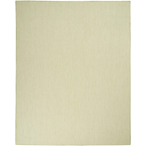 Courtyard Ivory Green 8 ft. x 10 ft. Geometric Contemporary Indoor/Outdoor Patio Area Rug