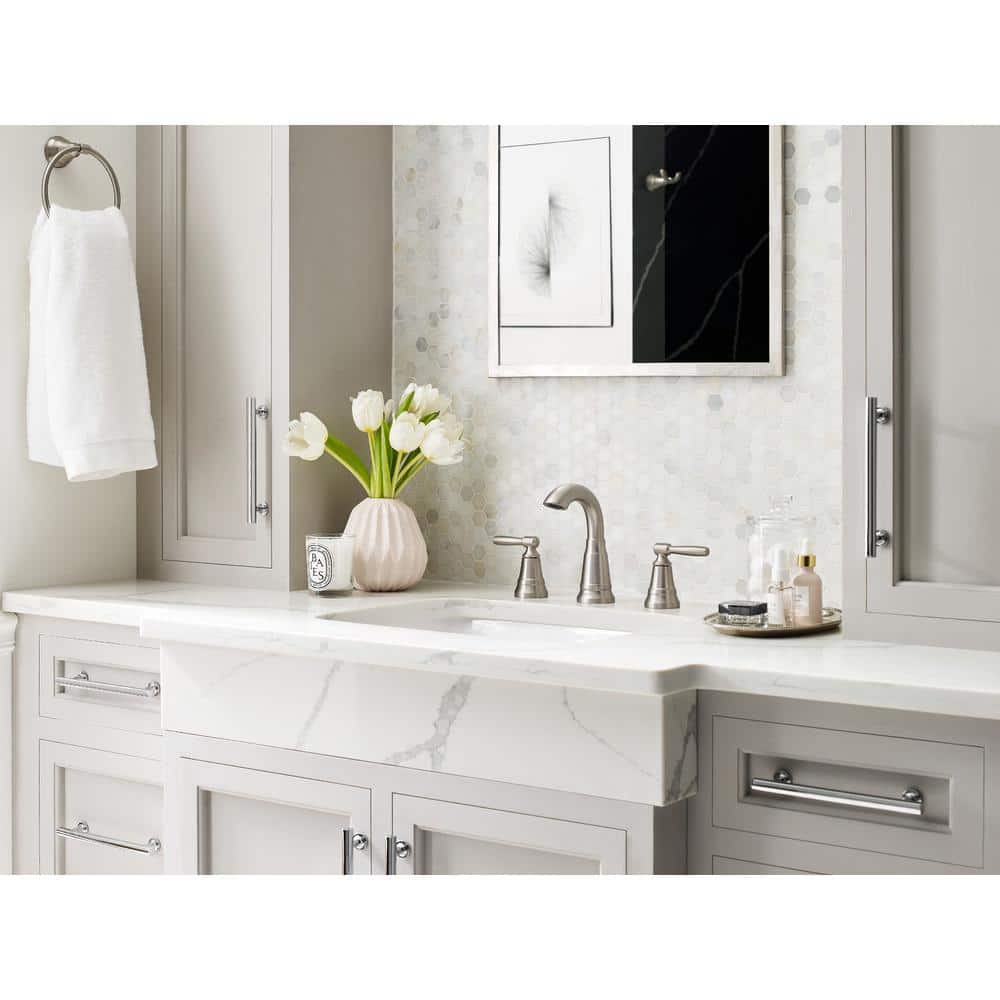 Halle Timeless Brushed Nickel 2-Handle Widespread Bathroom Faucet