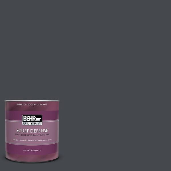 BEHR ULTRA 1 qt. #N490-7 Ink Black Extra Durable Eggshell Enamel ...