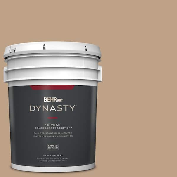 BEHR DYNASTY 5 gal. #PPU4-05 Basketry Flat Exterior Stain-Blocking Paint & Primer