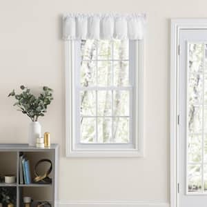 Classic Narrow 12 in. L Polyester/Cotton Ruffled Valance in White
