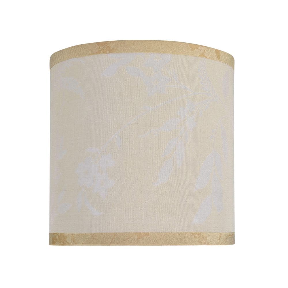 8 in. x 8 in. Off White and Floral Design Hardback Drum/Cylinder Lamp Shade price history on PriceWatchPro