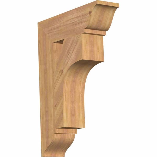 Ekena Millwork 5.5 in. x 30 in. x 22 in. Western Red Cedar Westlake Traditional Smooth Corbel