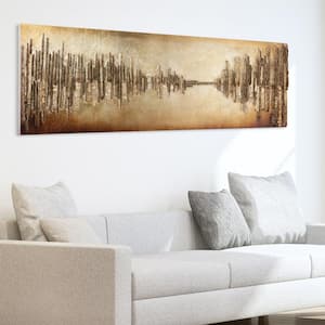 72 in. x 22 in. "Passages" Mixed Media Hand Painted Dimensional Wall Art