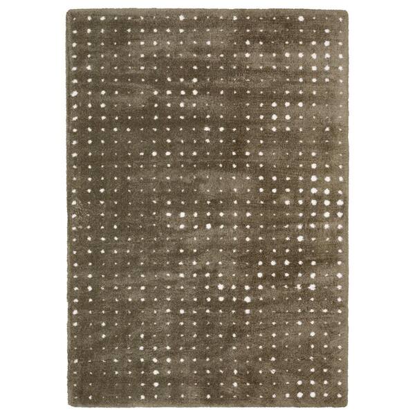 AVERLEY HOME Gale Brown/Ivory 10 ft. x 13 ft. Geometric Circles Polyester Indoor Area Rug