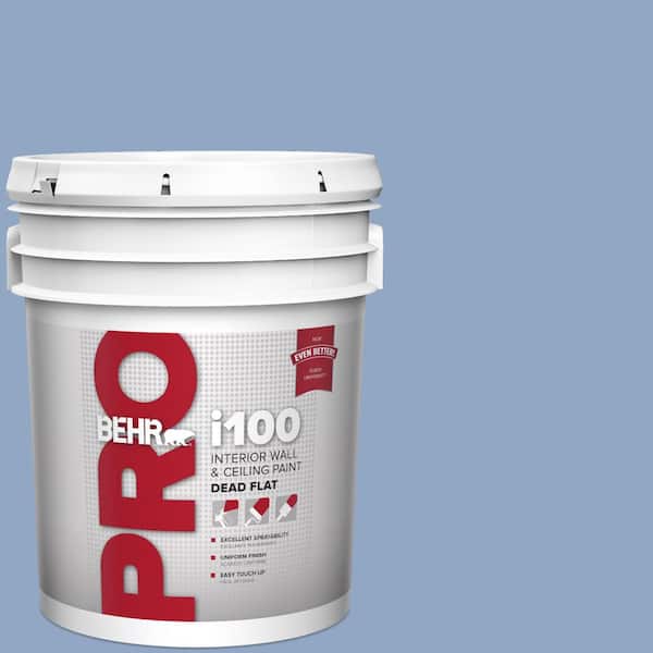 5 gal. #PPU15-13 Blue Hydrangea Dead Flat Interior Paint
