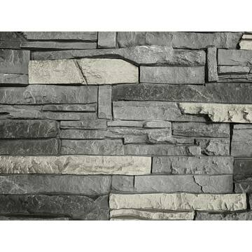 42 in. x 12 in. Stacked Stone Northern Slate Faux Stone Siding Panel